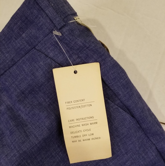 Cheetah Leisure Slacks Men's Size 38 Long Blue New With Tags Vintage - Picture 7 of 12